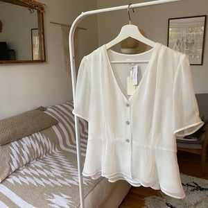 Wilfred Button-Front Blouse